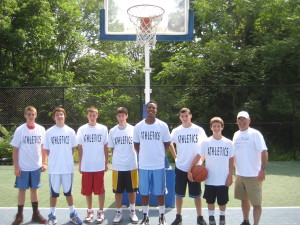 Kyle, Joey, and Justin at Edge Camp with Coach Verdis